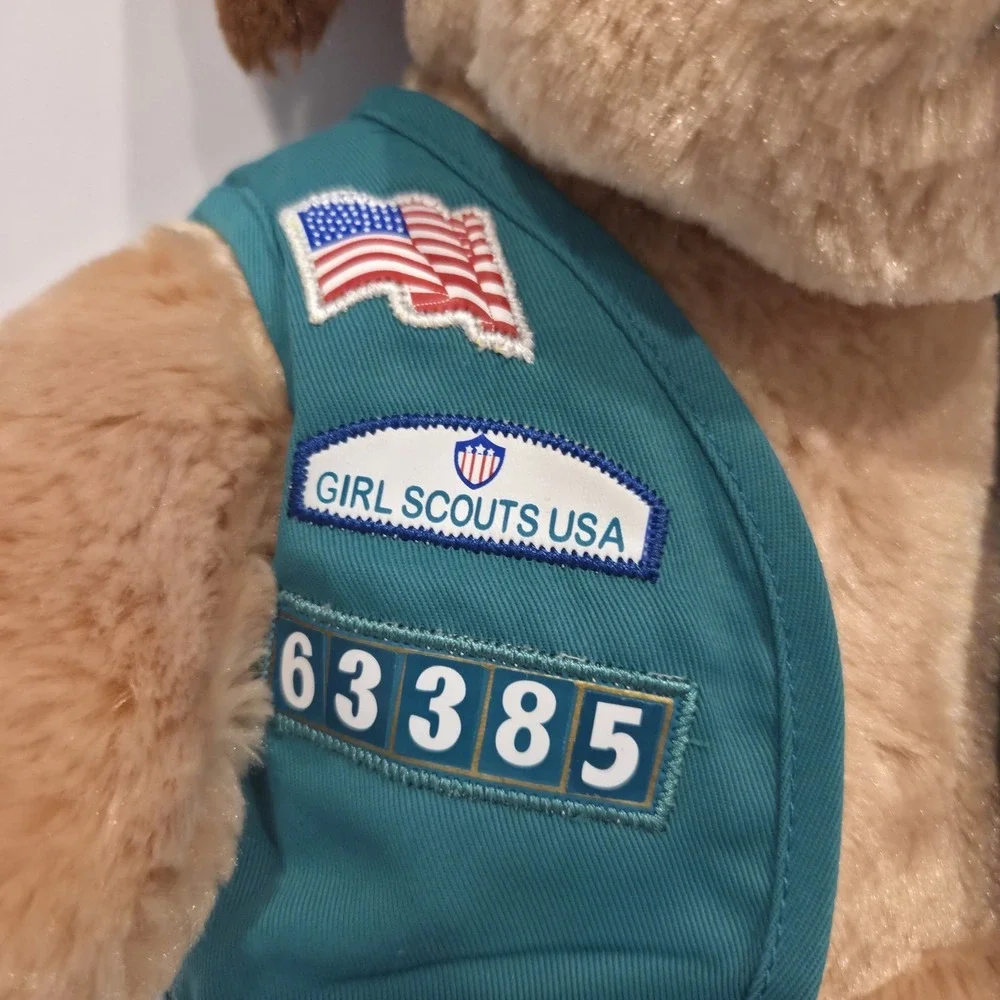 Build A Bear Dog Brown &‎ Tan Girl Scout Cloths USA Retired